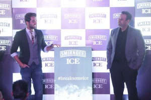 Ayushmann Khurrana and Bhavesh Somaya at the launch of Smirnoff ICE