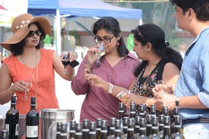 Visitors at Bandra Wine Festival