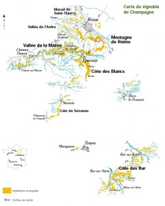 Map of Champagne region