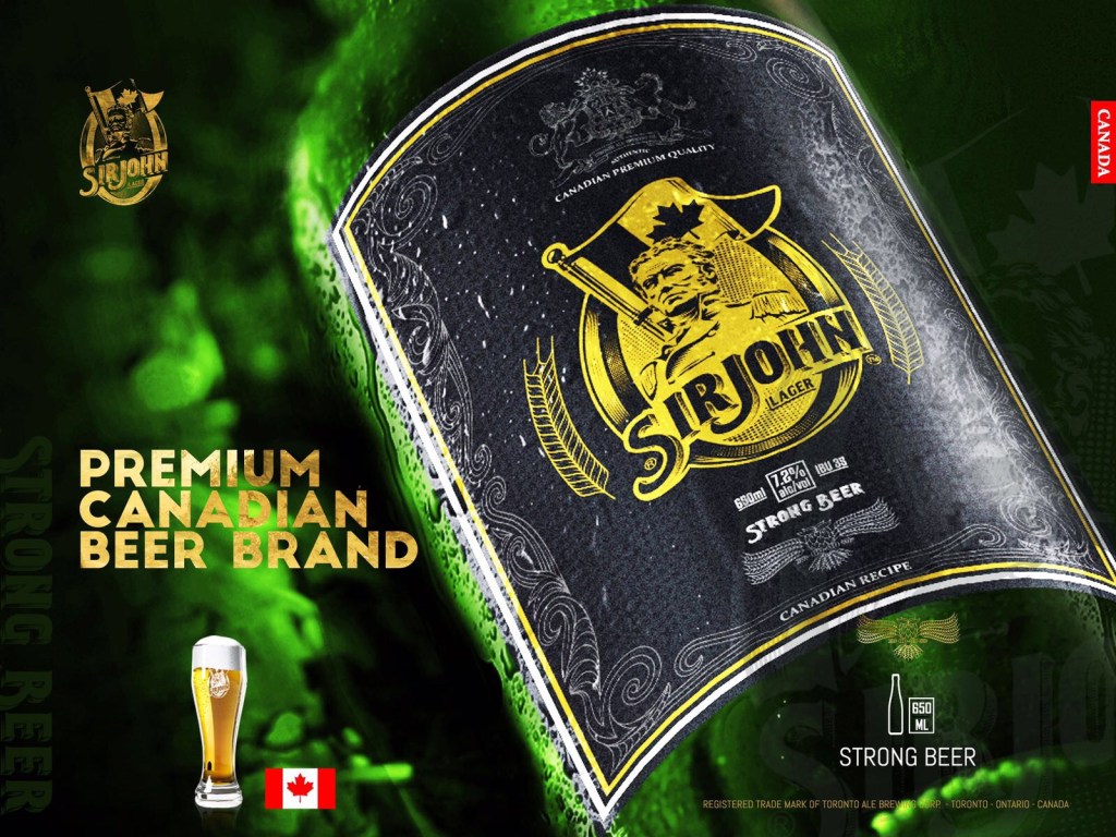 SIR JOHN NEW ‘BREWED IN INDIA’ BEER FROM CANADIAN BEER&nbsp;MAJOR